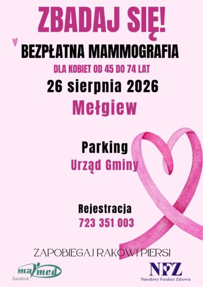 26.08.2026 BEZPŁATNA MAMMOGRAFIA